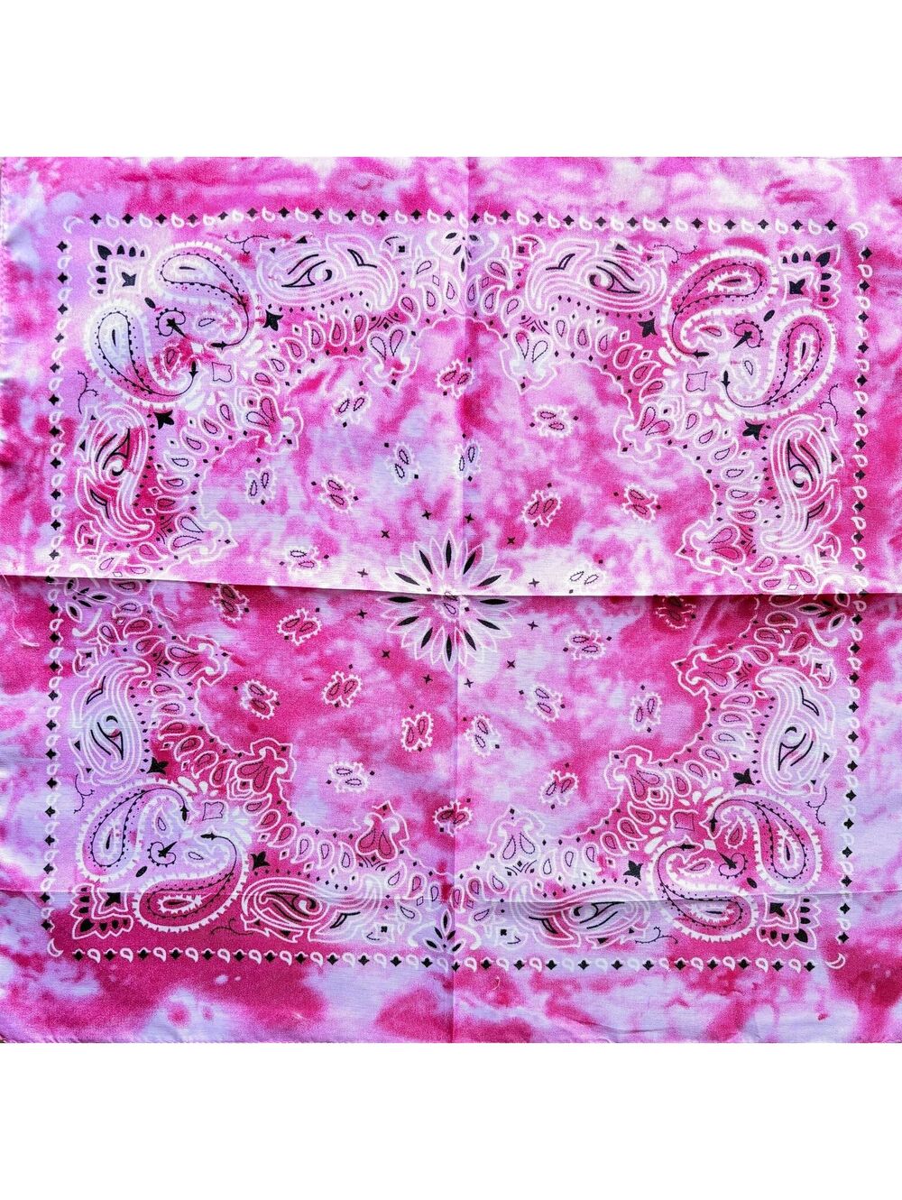 Pink Lavender Tie-Dye Paisley Bandana Scarf - New Without Tags
